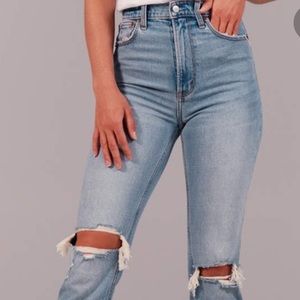 Abercrombie & Fitch ‘The Ankle Straight’ Ultra High Rise  25R